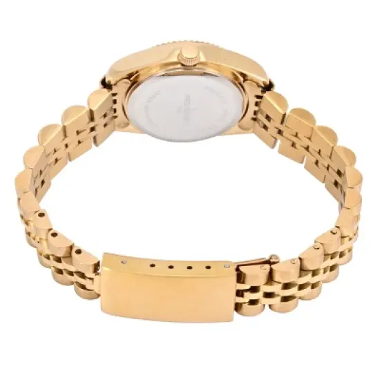 Peugeot Women's Gold-Tone 25mm Fluted Bezel Steel Bracelet Watch with Gold Dial image {1}