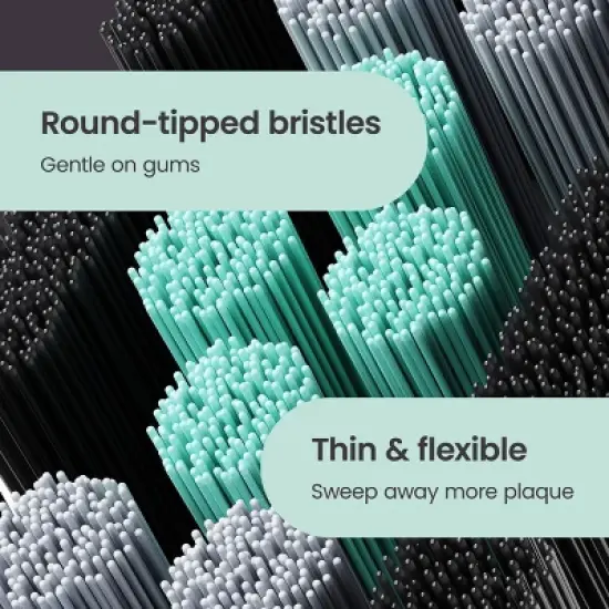 quip Ultra EasyClick Brush Pod Sonic Electric Toothbrush Heads - Black - 2pk image {11}