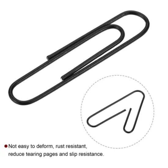Unique Bargains Medium Metal Prevent Tearing Pages Home Office Paper Clip 100 Pcs image {3}