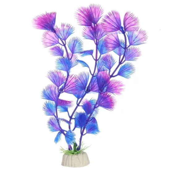 Unique Bargains Plastic Artificial Water Plants Aquarium Decorations Purple 7.68" Heigh 1 Pc image {6}