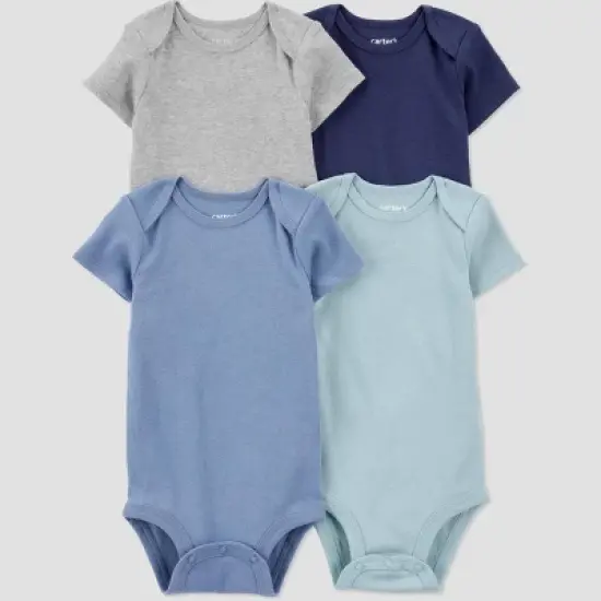 Carter's Just One You&reg;️ Baby Boys' 4pk Short Sleeve Textured Solid Bodysuit image {6}