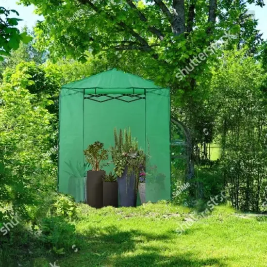 EAGLE PEAK 6'x4' Portable Walk-in Greenhouse image {6}