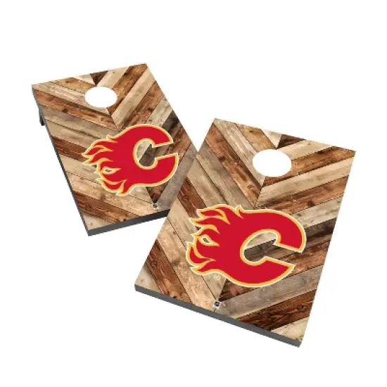 NHL Calgary Flames 2'x3' Cornhole Bag Toss Game Set image {1}