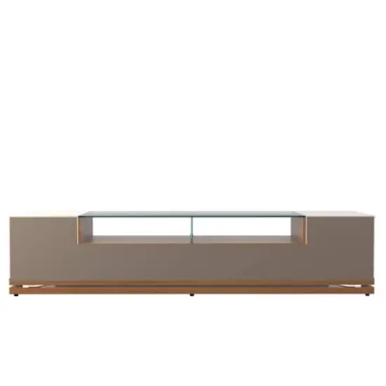 85.43" Vanderbilt TV Stand for TVs up to 70" Off White/Maple Cream - Manhattan Comfort image {5}