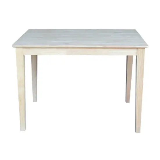 30" X 42" Solid Wood Dining Table Unfinished - International Concepts image {1}