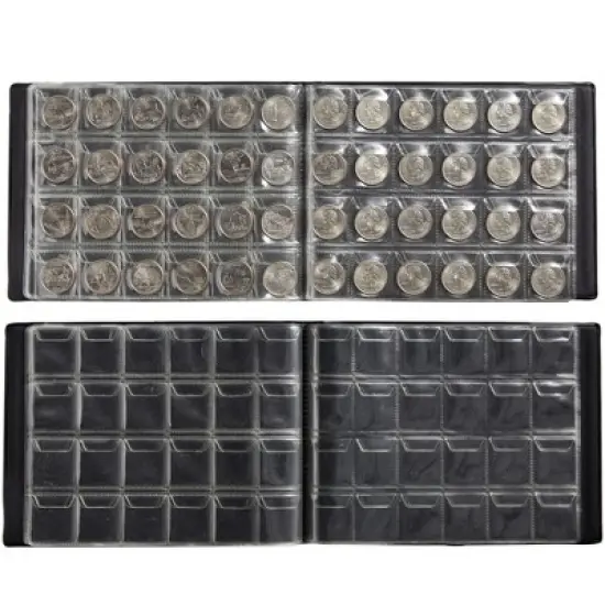 Juvale 240 Pocket Coin Holders for Collectors - Coin Collection Album for Pennies, Quarters, Rare Coins (Dark Blue) image {5}