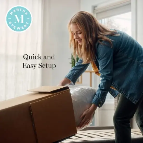 Martha Stewart SleepComplete 12 Inch Medium Plush Dual-Action Cooling Gel Memory Foam Mattress with Soft Breathable CoolWeave Jacquard Quilted Top image {5}