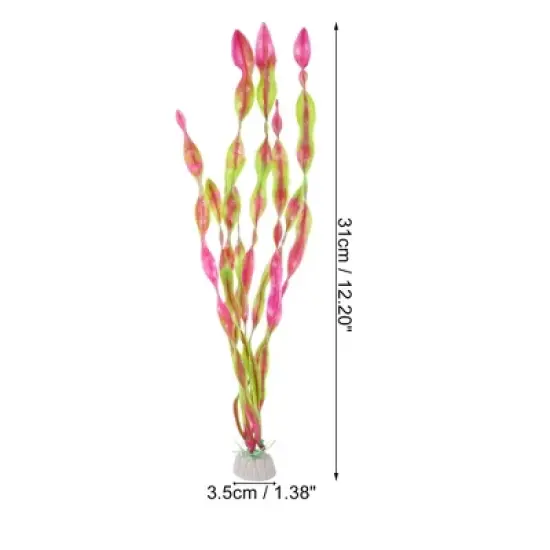 Unique Bargains Aquarium Ornaments Fish Tank Artificial Plant Multicolor 12.20" 10 Pcs image {3}