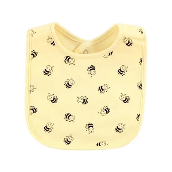 Hudson Baby Infant Girl Cotton Bibs, Bee Kind, One Size image {3}