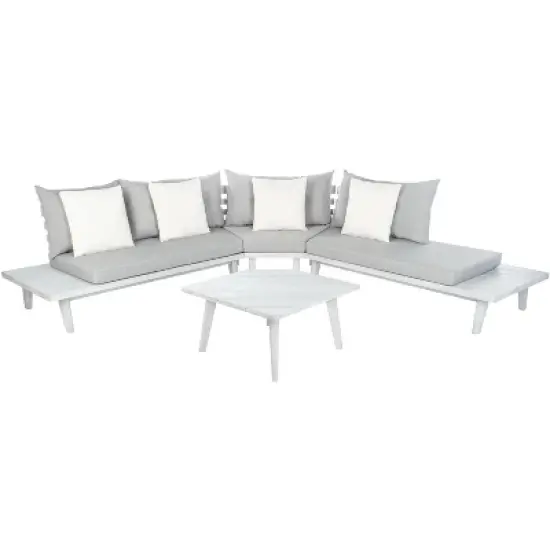 Lansen 4 Pc Corner Living Set - Indoor/Outdoor - PAT7055 - Safavieh image {9}