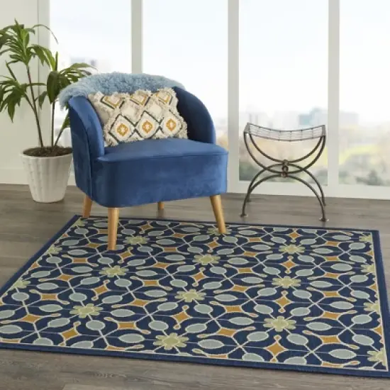 Nourison Caribbean Retro Botanical Outdoor Area Rug image {7}