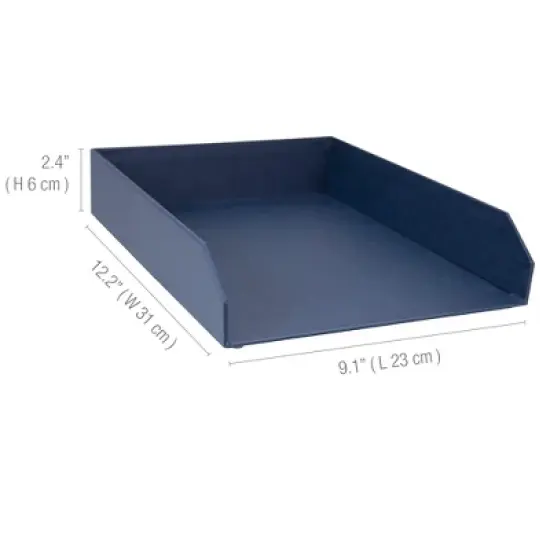 Bigso Hakan Letter Trays &ndash; 2-pack stackable organizers for A4/letter papers; stylish, sturdy, space-saving. image {5}