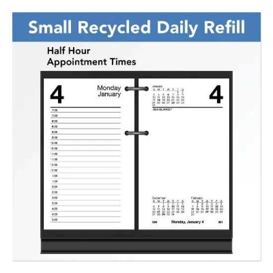 Desk Calendar Recycled Refill, 3.5 x 6, White Sheets, 12-Month (Jan to Dec): 2026 image {2}