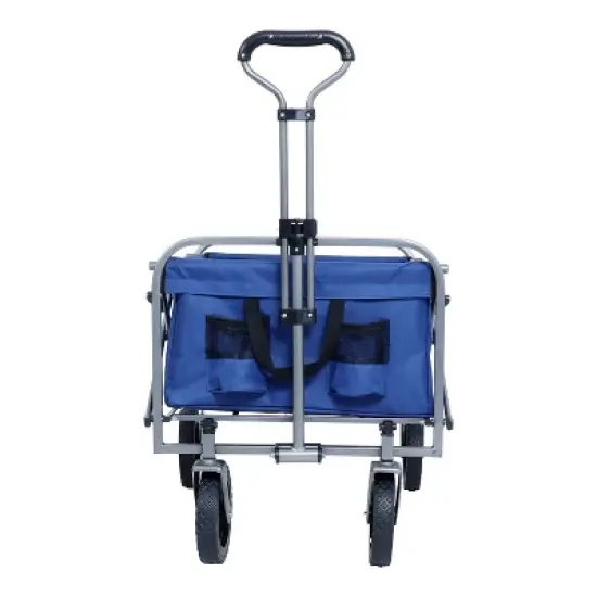 Collapsible Wagon Cart Foldable,Wagons Carts Foldable with Wheels with Drink Holders,for Shopping,Garden,Sports,Groceries,Apartment,Camping,Outdoor image {5}