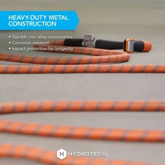 HydroTech Heavy Duty Twist Hose Nozzle Black/Orange image {16}