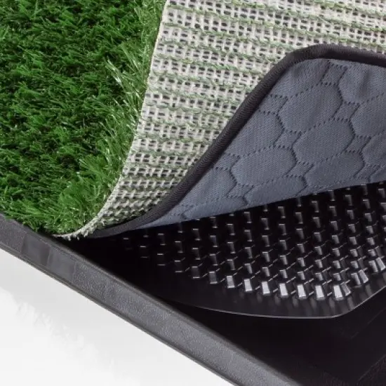 Artificial Grass Puppy Pee Pad for Dogs and Small Pets - 20x30 Reusable 4-Layer Training Potty Pad with Tray - Dog Housebreaking Supplies by PETMAKER image {6}