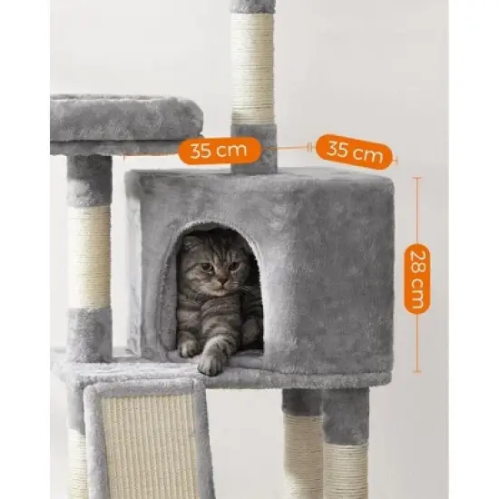 Feandrea 45.3&Prime; H Cat Tree Cat Tower, Multi-Level Cat Play House, Climbing Tree image {3}