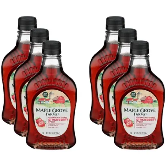 Maple Grove Farms Strawberry Syrup - Case of 6 - 8.5 fl oz image {2}