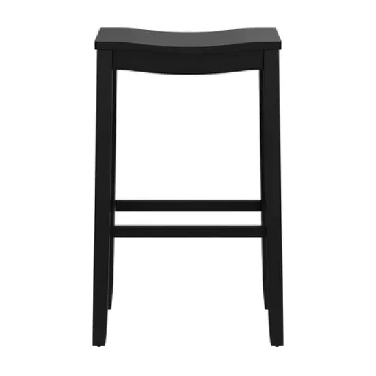 30" Fiddler Wood Backless Counter Height Barstool Black - Hillsdale Furniture image {3}