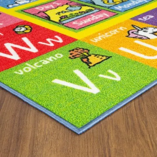 KC CUBS Boy & Girl Kids ABC Alphabet, Seasons, Months & Days Educational Learning & Fun Game Play Nursery Bedroom Classroom Rug Carpet image {6}