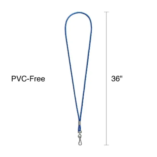 Staples Lanyards with Swivel Clip 36" Length Nylon Blue 12/Pack (18917) image {2}