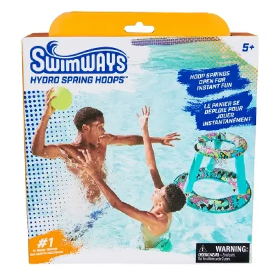 Swimways Hydro Spring Hoops, Pool Toy, Inflatable Pool Game Basketball Set image {5}