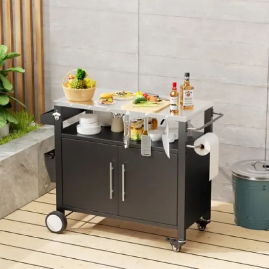 Outdoor Grill Table with Storage image {5}