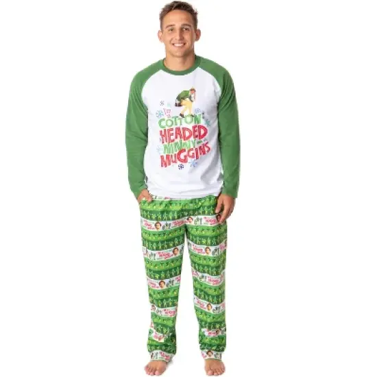 Elf The Movie Mens' Film Cotton-Headed Ninny-Muggins Sleep Pajama Set Multicolored image {4}