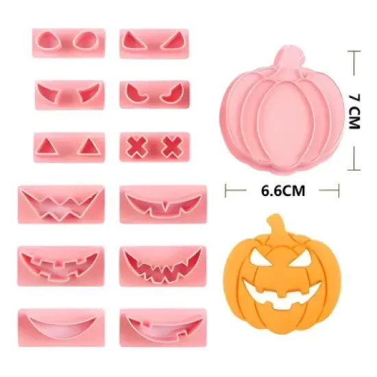 Kitcheniva Halloween Pumpkin Cookie Cutter Set 13 pcs image {1}