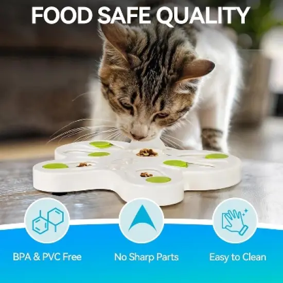Allforpaws Interactive Cat Toys Cat Treat Puzzle Slow Feeder for Indoor Play image {6}