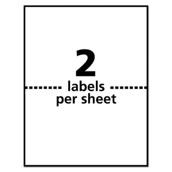 Avery WeatherProof Shipping Labels w/TrueBlock Laser White 5 1/2 x 8 1/2 100/Pack 5526 image {2}