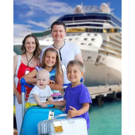 Greatshield 8x Cruise Luggage Tag Holder + 4x ID Badge Holder with Lanyard, for Princess, Carnival, Holland American, and Norwegian Cruise Line image {5}