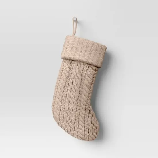 20" Cable Knit Christmas Stocking - Wondershop&trade; image {4}
