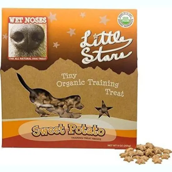Wet Noses Little Stars Tiny Organic Dog Training Treats in 2 Flavors: (1) Peanut Butter and (1) Sweet Potato (2 Boxes Total, 9 Ounces Each) image {2}