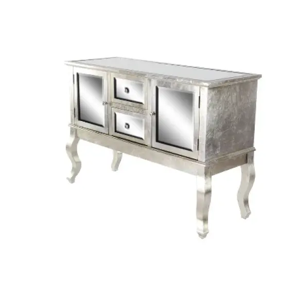 Glam Mirrored Sideboard Silver - Olivia & May image {7}
