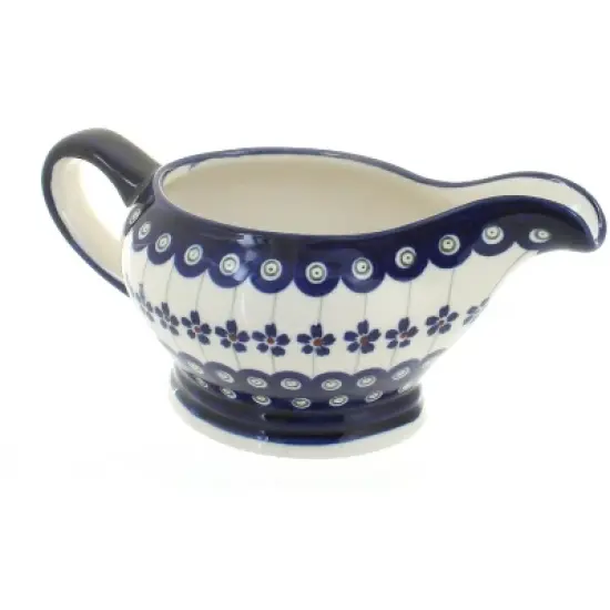 Blue Rose Polish Pottery 1258 Zaklady Gravy Boat image {4}