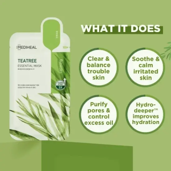 Mediheal Teatree Essential Mask - 10 count image {2}