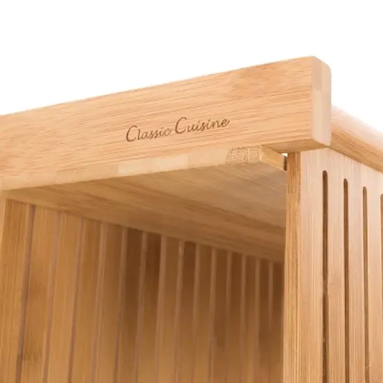 Bamboo Bread Slicer - Foldable, Adjustable Knife Guide and Board for Even Loaf Cutting - Food Preparation Tool for Home Bakers by Classic Cuisine image {2}