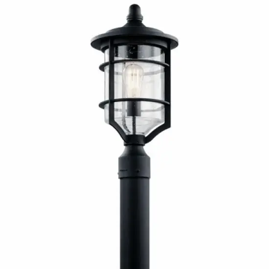 Royal Marine&trade; 1 Light Post Light Distressed Black image {1}