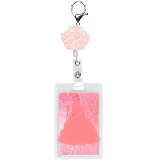 Wicked Retractable Reel Lanyard Glinda The Good Witch ID Badge Holder Keychain Pink image {5}