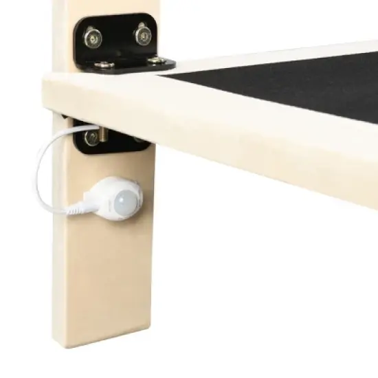 Queen Size Upholstered Floating Velvet Platform Bed with Sensor Light and Headboard-ModernLuxe image {9}