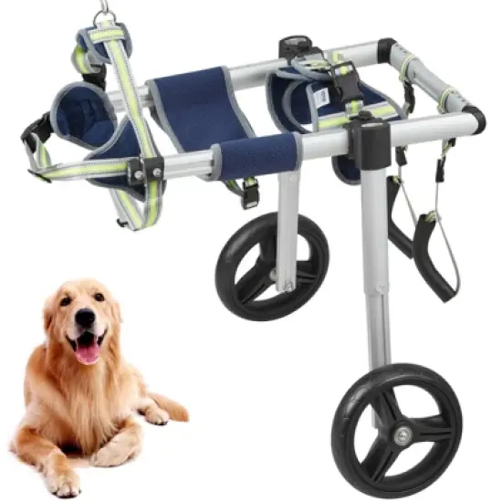 Munora 2 Wheels Dog Wheelchair for Back Legs, Pet Wheelchair Lightweight & Adjustable for Injured, Disabled, Paralysis, Hind Limb Weak Pets (Medium) image {11}