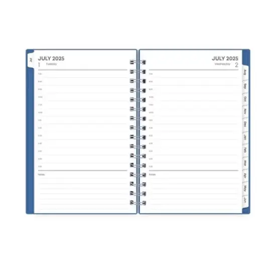 Blue Sky 5"x8" 2025-2026 Daily/Monthly Wirebound Planner Solid Azure image {4}