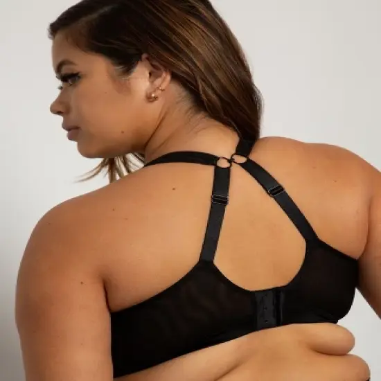 Curvy Couture women's Sheer Mesh Bralette image {3}