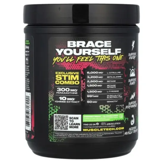 MuscleTech EuphoriQ&reg; Pre-Workout V2, Strawberry Kiwi, 15.41 oz (437 g) image {2}