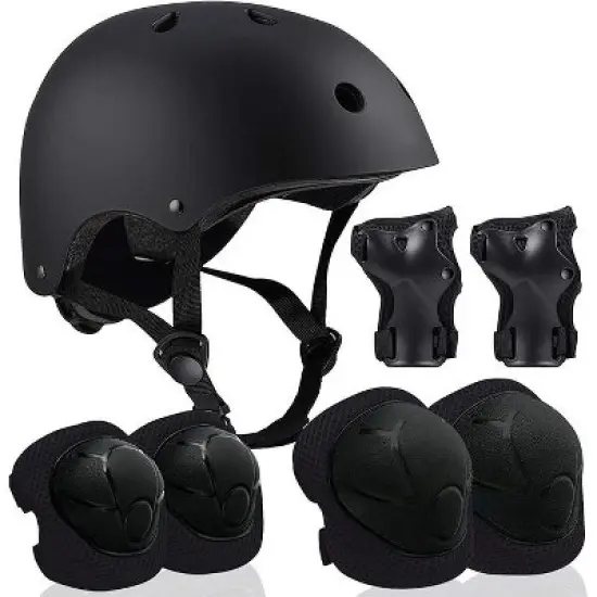 Evita Adjustable Helmet for Ages 5-16 Kids with Elbow Knee Wrist Pads image {11}