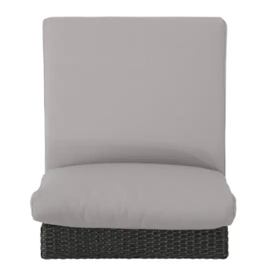 Christopher Knight Home 3pc Santa Rosa Wicker Outdoor Patio Sectional Sofa Gray/Light Gray image {13}