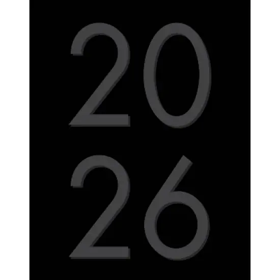 Willow Creek Press 7.5"x9.5" 2026 Basic Black Booklet Monthly Planner image {5}