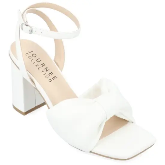 Journee Collection Womens Lottey Tru Comfort Foam Mid Heel Ankle Strap Sandals image {13}