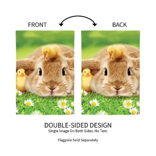 Bunny and Duckling Lustre Garden Flag image {2}